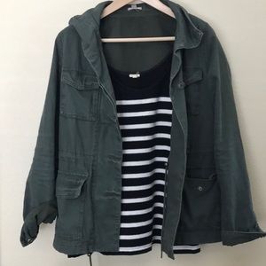 Jcrew black and white striped tank top